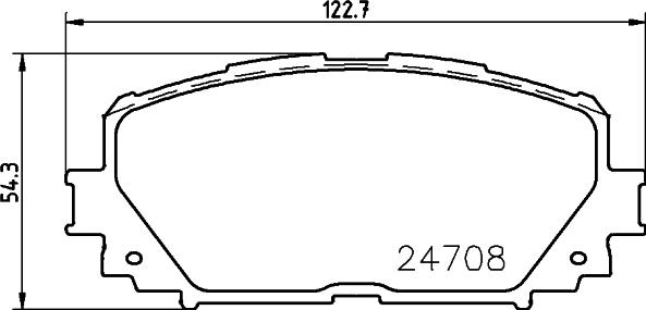 HELLA 8DB 355 013-901 - Brake Pad Set, disc brake autospares.lv