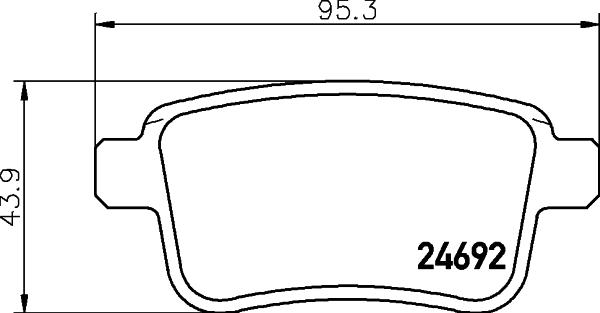 HELLA 8DB 355 013-971 - Brake Pad Set, disc brake autospares.lv