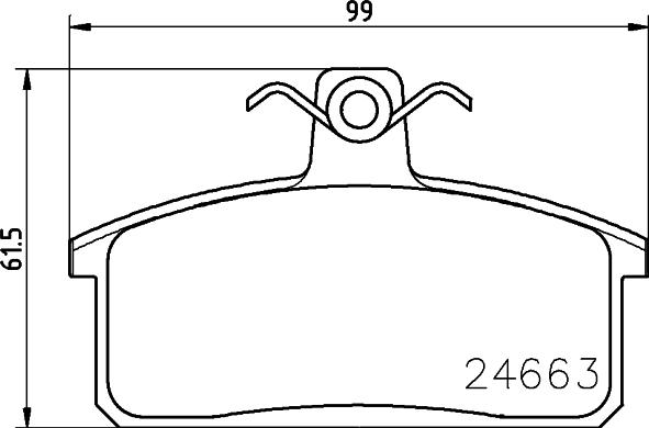 HELLA 8DB 355 013-451 - Brake Pad Set, disc brake autospares.lv