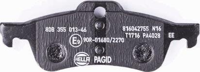 HELLA 8DB 355 013-461 - Brake Pad Set, disc brake autospares.lv