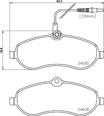 HELLA 8DB 355 013-411 - Brake Pad Set, disc brake autospares.lv