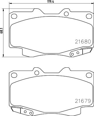 HELLA 8DB 355 013-481 - Brake Pad Set, disc brake autospares.lv