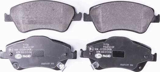 HELLA 8DB 355 013-561 - Brake Pad Set, disc brake autospares.lv