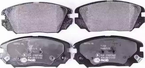 HELLA 8DB 355 013-531 - Brake Pad Set, disc brake autospares.lv