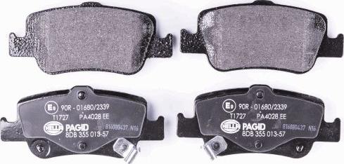 HELLA 8DB 355 013-571 - Brake Pad Set, disc brake autospares.lv