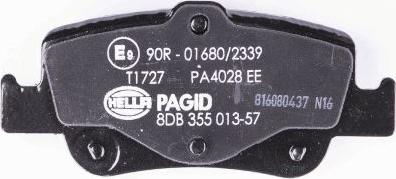 HELLA 8DB 355 013-571 - Brake Pad Set, disc brake autospares.lv