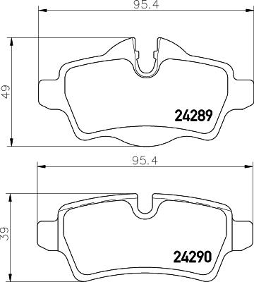 HELLA 8DB 355 013-661 - Brake Pad Set, disc brake autospares.lv