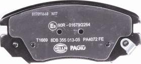 HELLA 8DB 355 013-051 - Brake Pad Set, disc brake autospares.lv