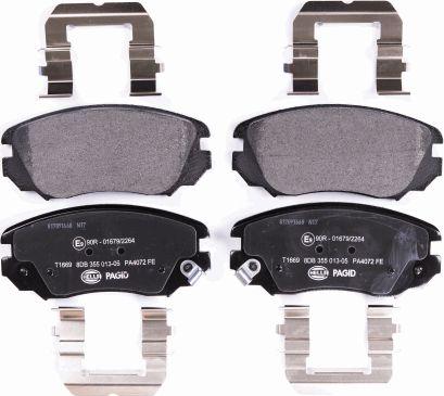 HELLA 8DB 355 013-051 - Brake Pad Set, disc brake autospares.lv