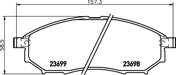 Advics B1N036T - Brake Pad Set, disc brake autospares.lv