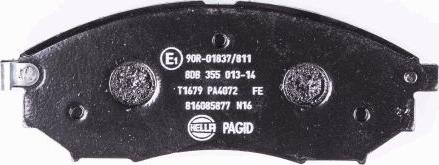 HELLA 8DB 355 013-141 - Brake Pad Set, disc brake autospares.lv