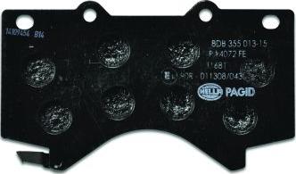 HELLA 8DB 355 013-151 - Brake Pad Set, disc brake autospares.lv