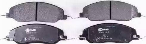 HELLA 8DB 355 013-101 - Brake Pad Set, disc brake autospares.lv