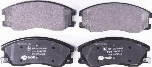 HELLA 8DB 355 013-121 - Brake Pad Set, disc brake autospares.lv