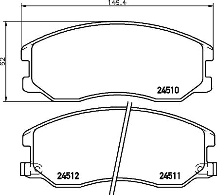 HELLA 8DB 355 013-121 - Brake Pad Set, disc brake autospares.lv