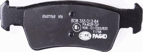 HELLA 8DB 355 013-841 - Brake Pad Set, disc brake autospares.lv