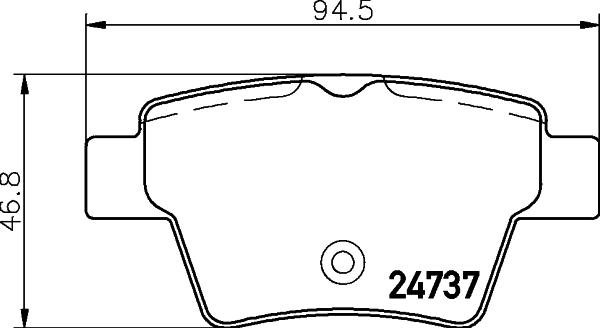 HELLA 8DB 355 013-851 - Brake Pad Set, disc brake autospares.lv