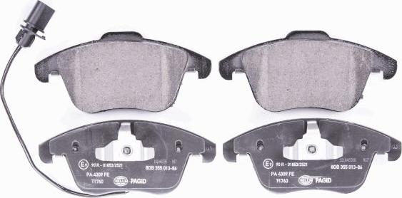 HELLA 8DB 355 013-861 - Brake Pad Set, disc brake autospares.lv