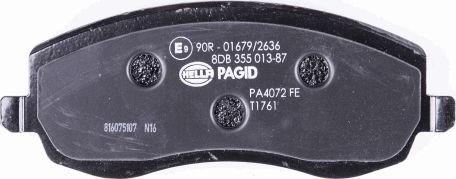 HELLA 8DB 355 013-871 - Brake Pad Set, disc brake autospares.lv