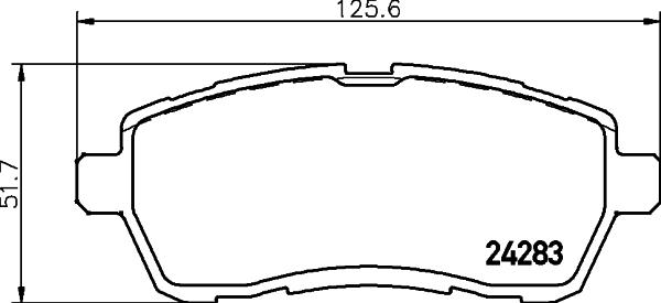 HELLA 8DB 355 013-211 - Brake Pad Set, disc brake autospares.lv