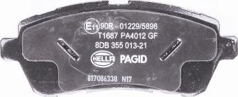 HELLA 8DB 355 013-211 - Brake Pad Set, disc brake autospares.lv