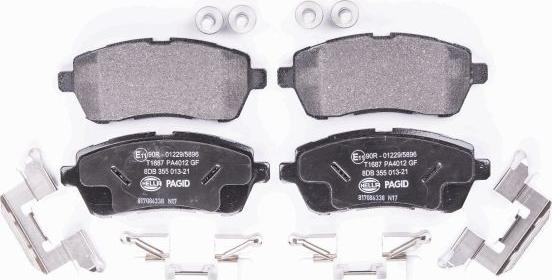 HELLA 8DB 355 013-211 - Brake Pad Set, disc brake autospares.lv