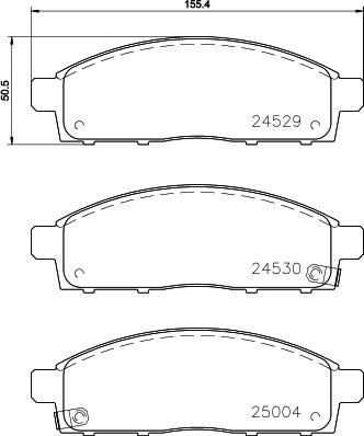 HELLA 8DB 355 013-221 - Brake Pad Set, disc brake autospares.lv