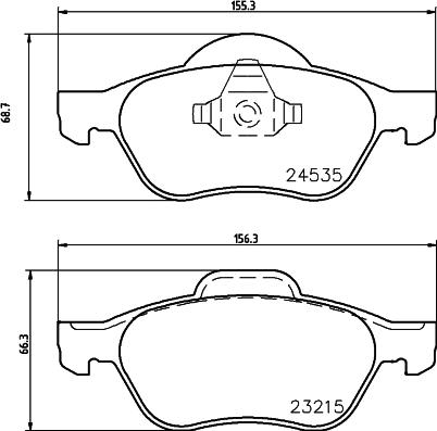 HELLA 8DB 355 013-271 - Brake Pad Set, disc brake autospares.lv