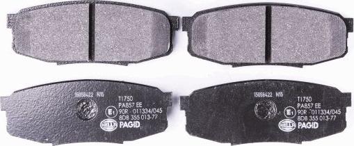 HELLA 8DB 355 013-771 - Brake Pad Set, disc brake autospares.lv