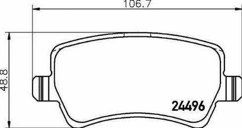 HELLA 8DB 355 012-941 - Brake Pad Set, disc brake autospares.lv