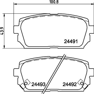 HELLA 8DB 355 012-971 - Brake Pad Set, disc brake autospares.lv