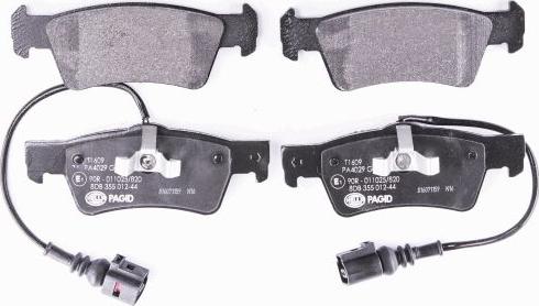 HELLA 8DB 355 012-441 - Brake Pad Set, disc brake autospares.lv