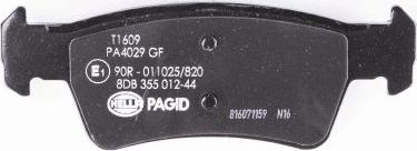 HELLA 8DB 355 012-441 - Brake Pad Set, disc brake autospares.lv