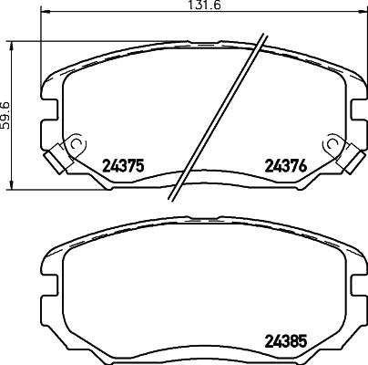 OSSCA 29816 - Brake Pad Set, disc brake autospares.lv