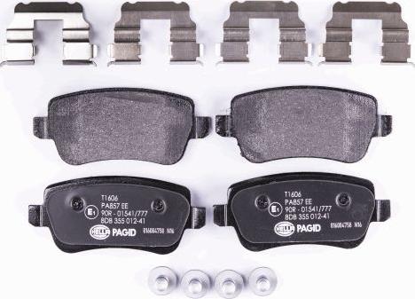 HELLA 8DB 355 012-411 - Brake Pad Set, disc brake autospares.lv