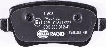 HELLA 8DB 355 012-411 - Brake Pad Set, disc brake autospares.lv