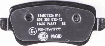 HELLA 8DB 355 012-421 - Brake Pad Set, disc brake autospares.lv