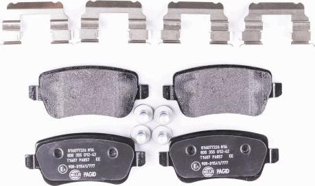 HELLA 8DB 355 012-421 - Brake Pad Set, disc brake autospares.lv