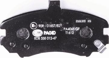 HELLA 8DB 355 012-471 - Brake Pad Set, disc brake autospares.lv