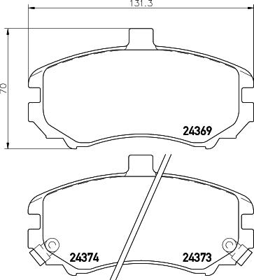 HELLA 8DB 355 012-471 - Brake Pad Set, disc brake autospares.lv