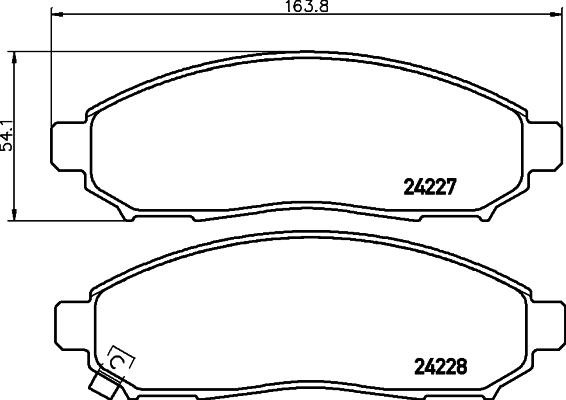 HELLA 8DB 355 012-071 - Brake Pad Set, disc brake autospares.lv