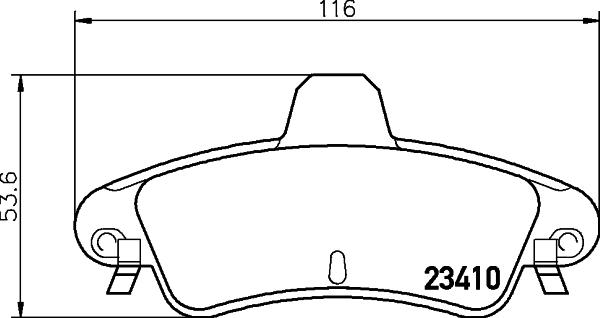 HELLA 8DB 355 012-191 - Brake Pad Set, disc brake autospares.lv