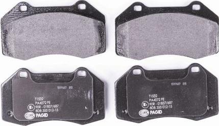 HELLA 8DB 355 012-151 - Brake Pad Set, disc brake autospares.lv