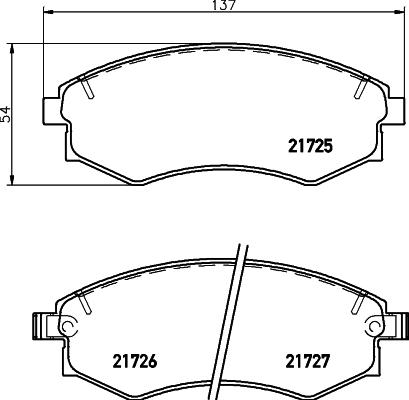 HELLA 8DB 355 012-161 - Brake Pad Set, disc brake autospares.lv