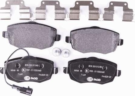 HELLA 8DB 355 012-851 - Brake Pad Set, disc brake autospares.lv