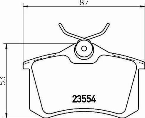 HELLA 8DB 355 012-801 - Brake Pad Set, disc brake autospares.lv