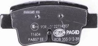 HELLA 8DB 355 012-391 - Brake Pad Set, disc brake autospares.lv