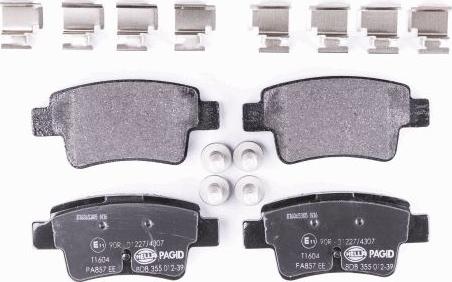 HELLA 8DB 355 012-391 - Brake Pad Set, disc brake autospares.lv