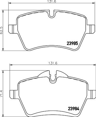 HELLA 8DB 355 012-341 - Brake Pad Set, disc brake autospares.lv