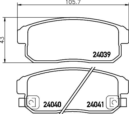 HELLA 8DB 355 012-331 - Brake Pad Set, disc brake autospares.lv